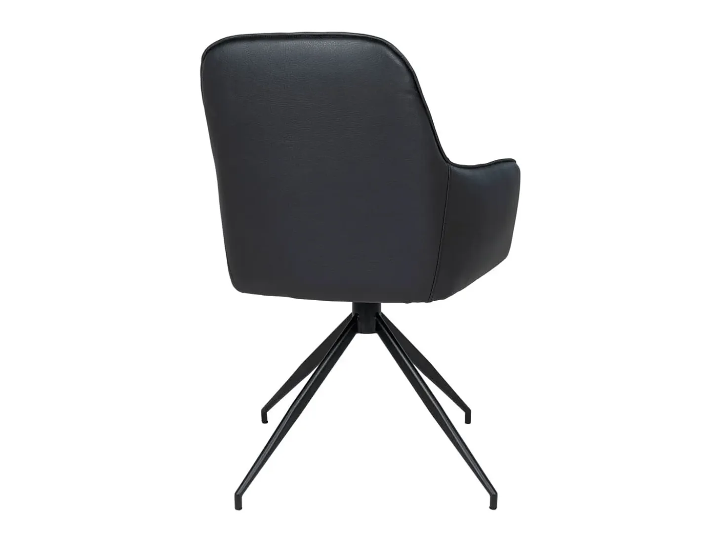 Silla de comedor giratoria Ava negro