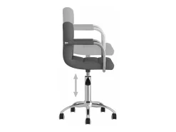 Silla de comedor giratoria tela gris oscuro
