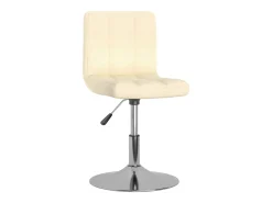Silla de comedor giratoria tela color crema