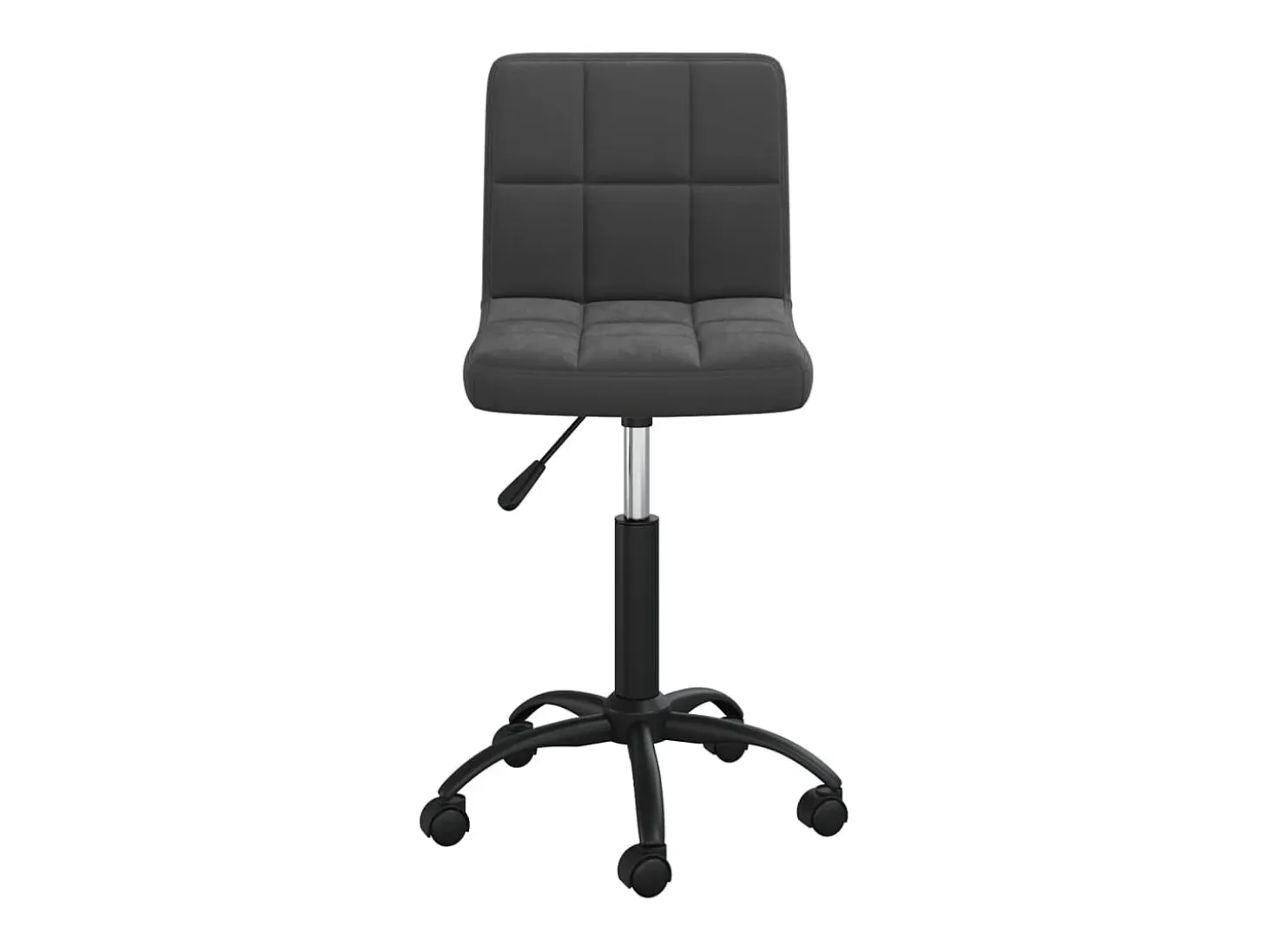 Silla de comedor giratoria de terciopelo negro