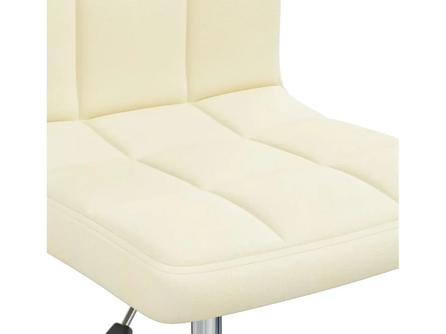 Silla de comedor giratoria tela color crema
