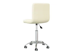 Silla de comedor giratoria tela color crema