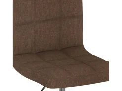 Silla de comedor giratoria tela marrón