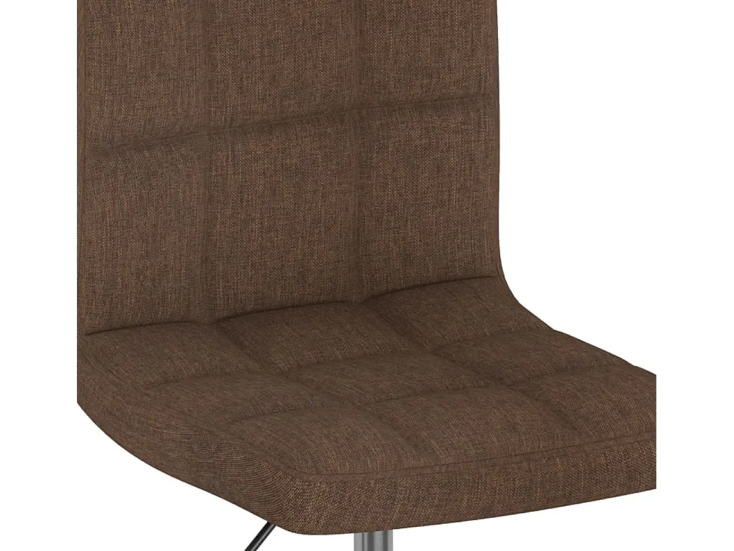 Silla de comedor giratoria tela marrón