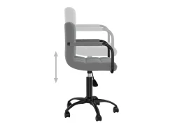 Silla de comedor giratoria de terciopelo gris oscuro