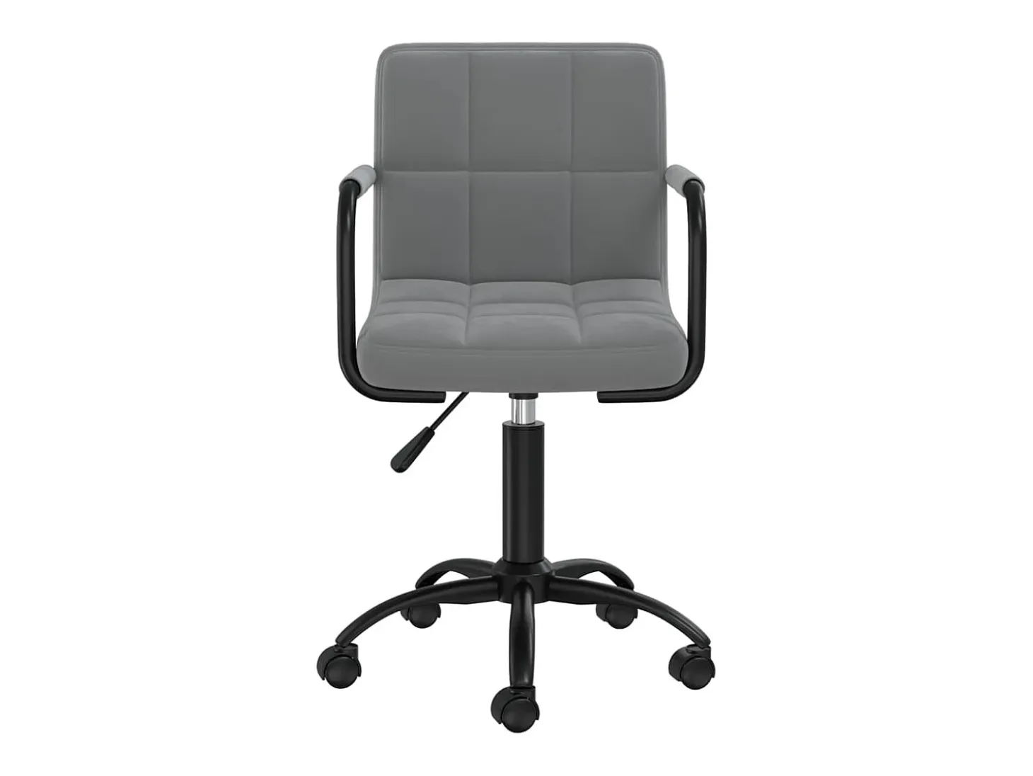 Silla de comedor giratoria de terciopelo gris oscuro