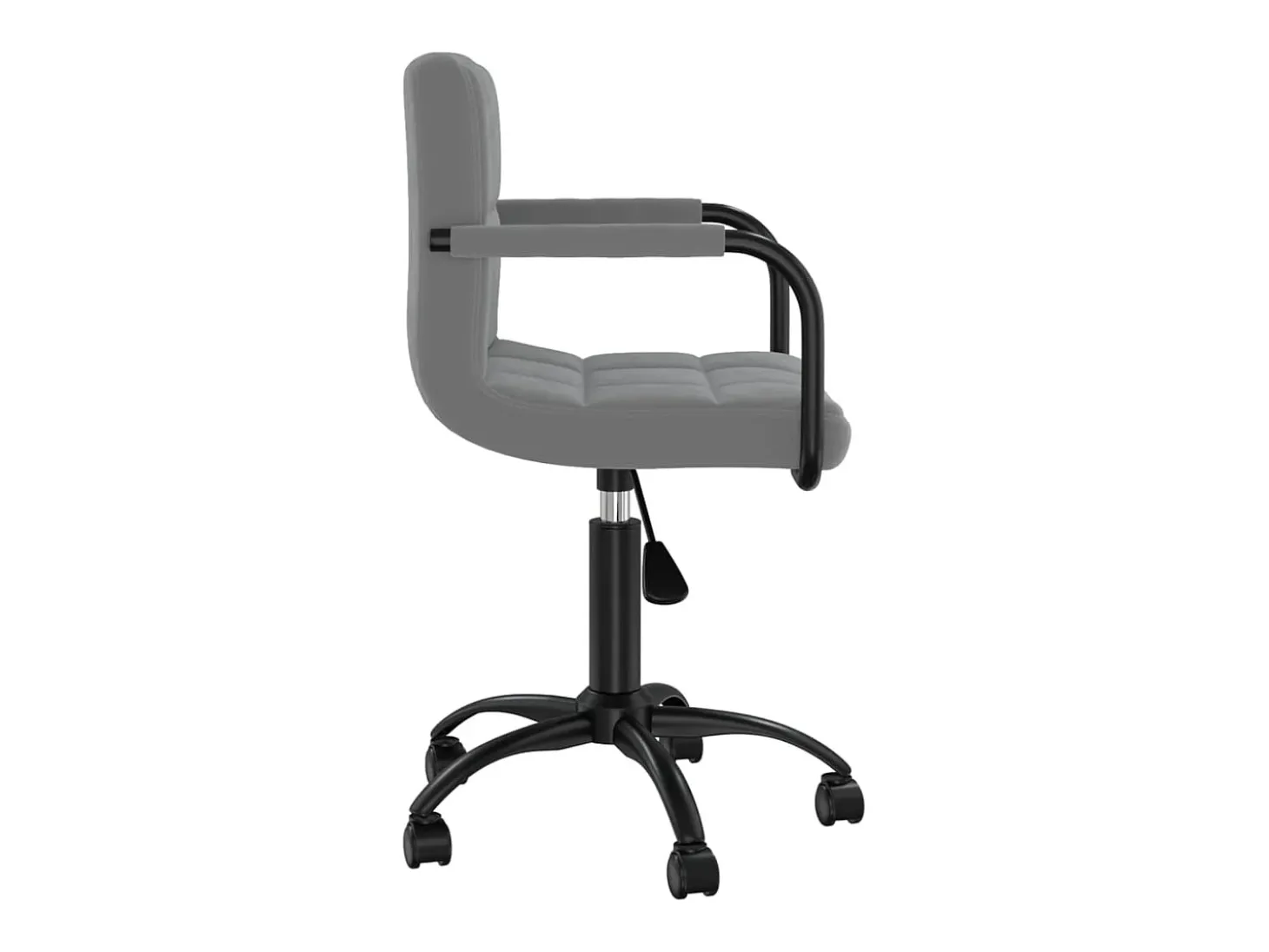 Silla de comedor giratoria de terciopelo gris oscuro