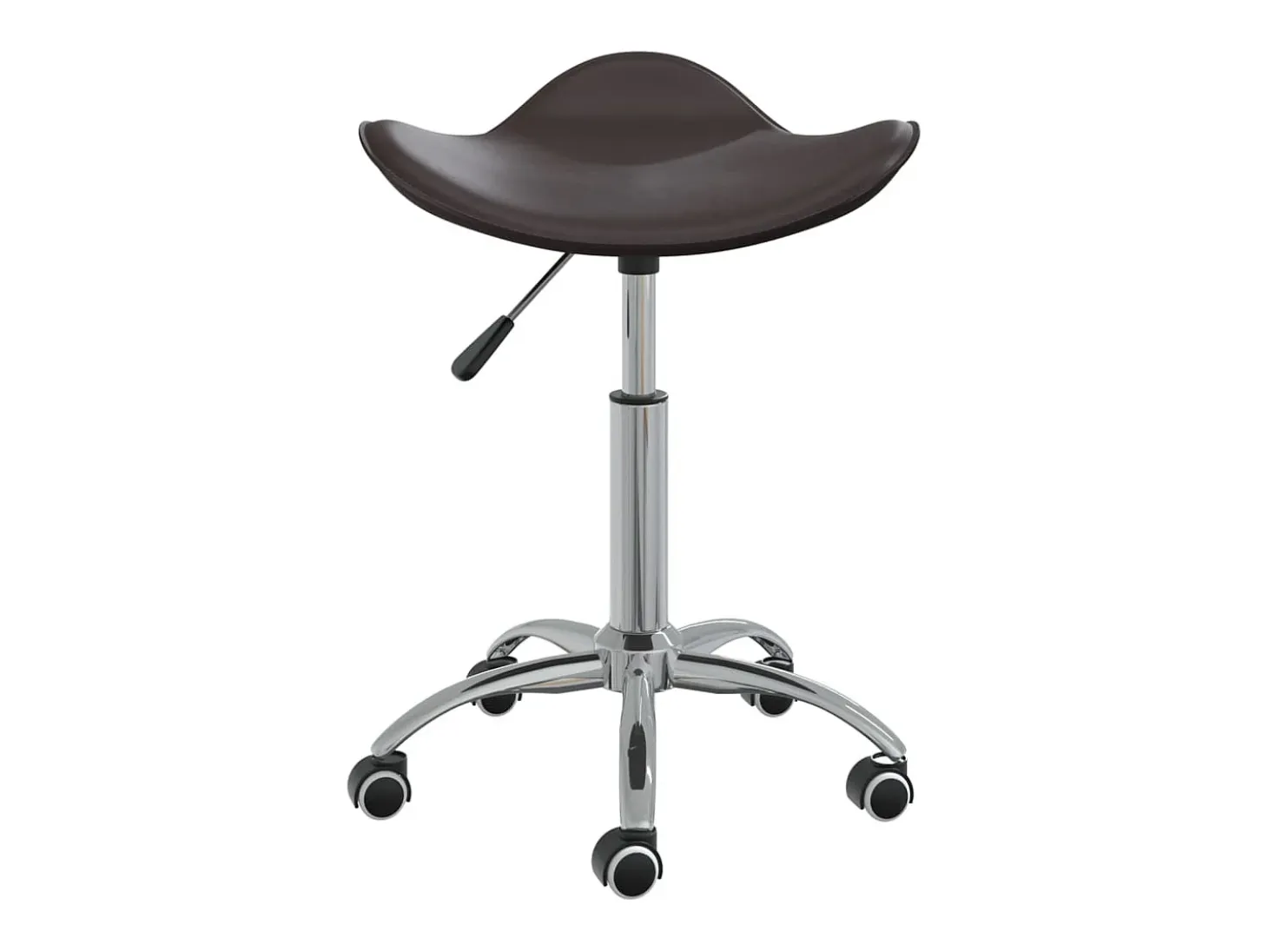 Silla de comedor giratoria cuero sintético marrón