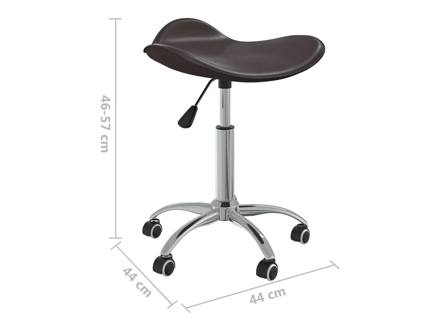 Silla de comedor giratoria cuero sintético marrón