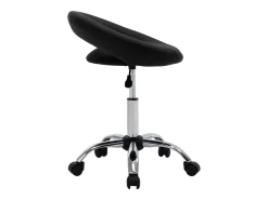 Silla de comedor giratoria cuero sintético negro ES929403