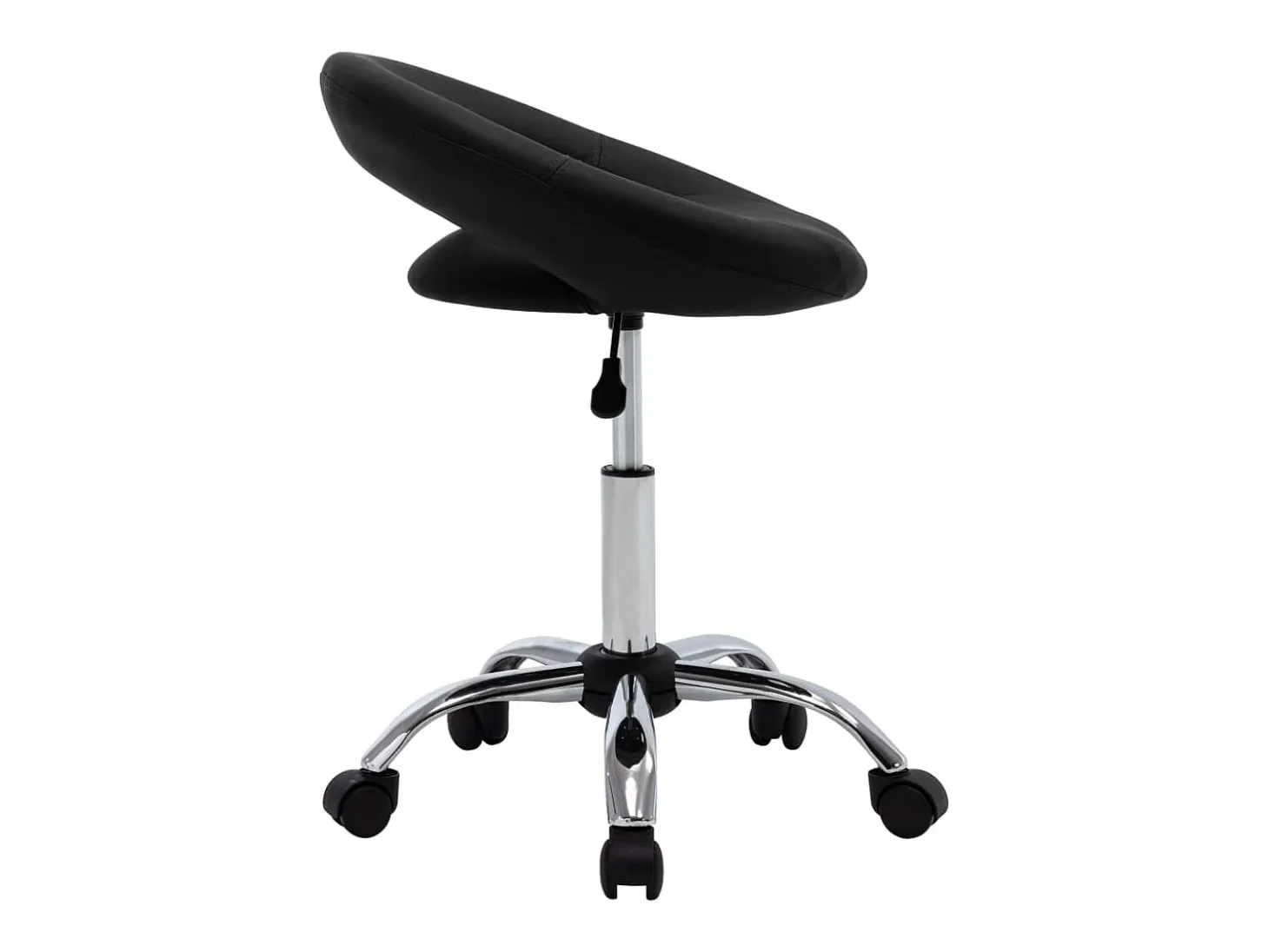 Silla de comedor giratoria cuero sintético negro ES929403