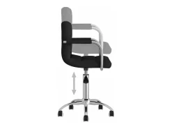 Silla de comedor giratoria tela negro