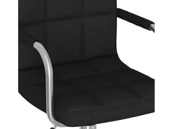 Silla de comedor giratoria tela negro