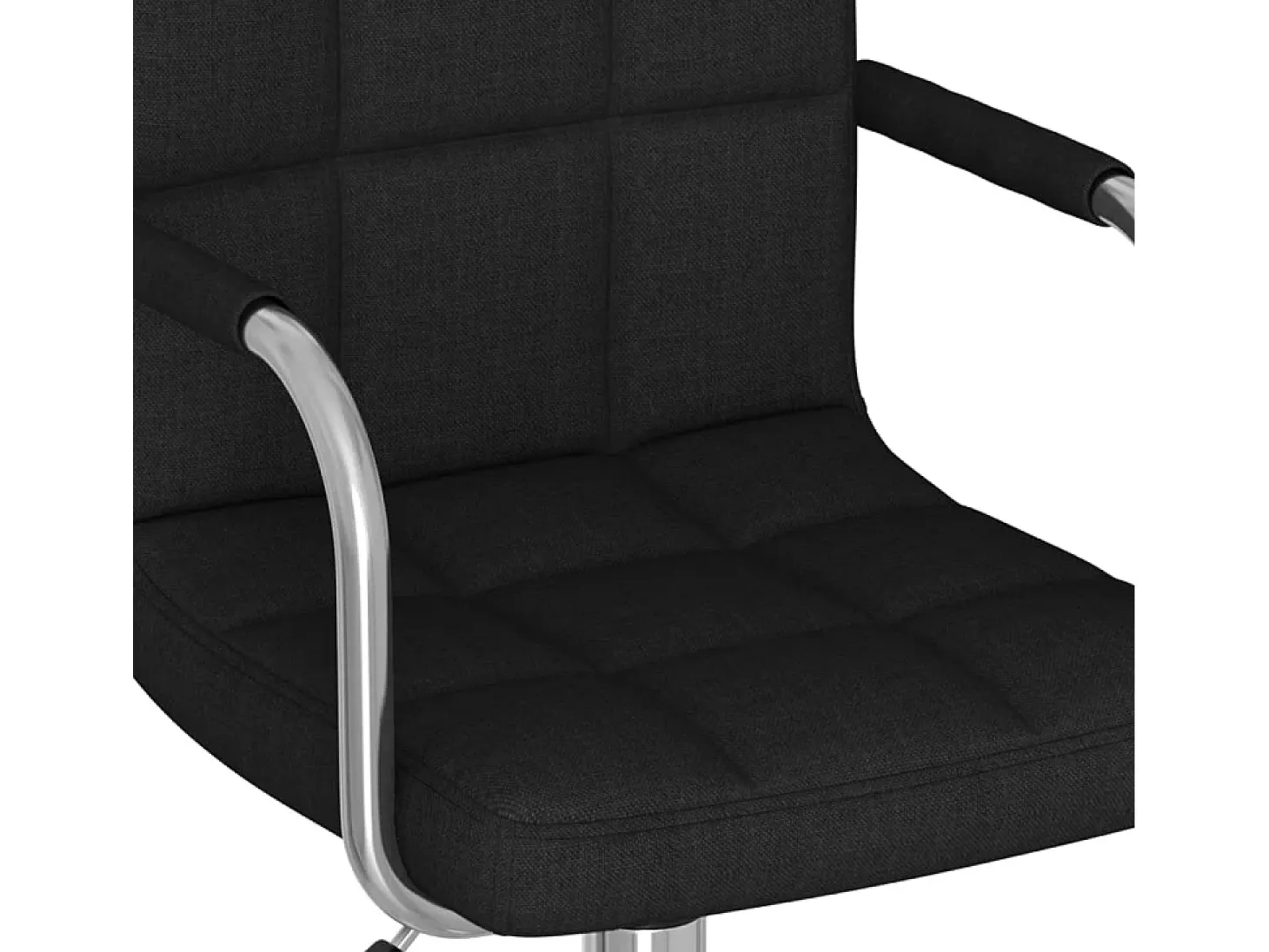 Silla de comedor giratoria tela negro