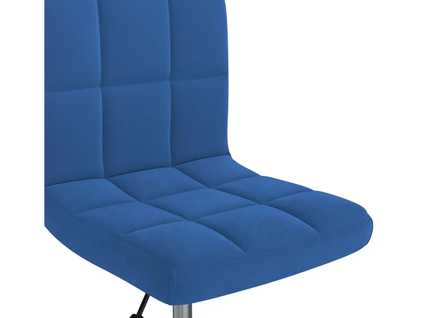 Silla de comedor giratoria de terciopelo azul