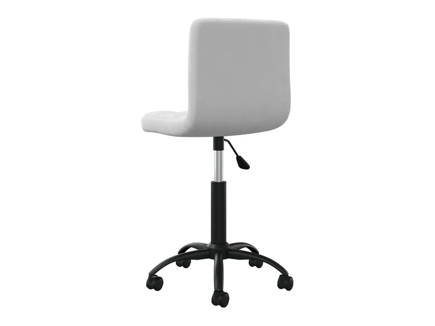 Silla de comedor giratoria de terciopelo gris claro