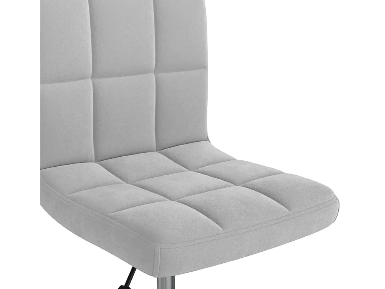 Silla de comedor giratoria de terciopelo gris claro