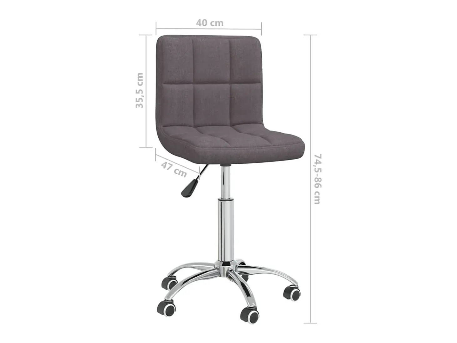 Silla de comedor giratoria tela gris topo