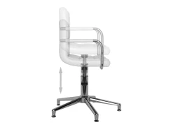 Silla de comedor giratoria cuero sintético blanco
