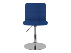 Silla de comedor giratoria tela azul