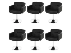 Silla de comedor Houston (juego de 6), negro