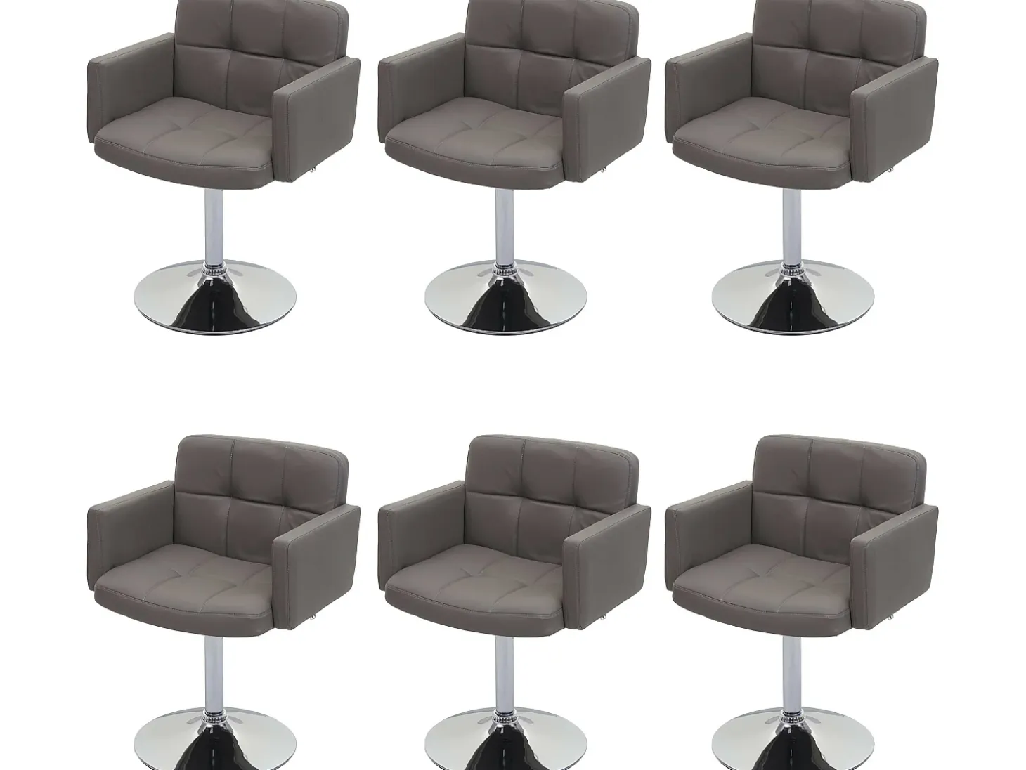 Silla de comedor Houston (juego de 6), gris topo