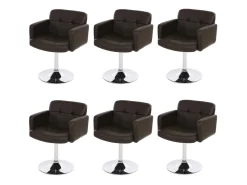 Silla de comedor Houston (juego de 6), marrón