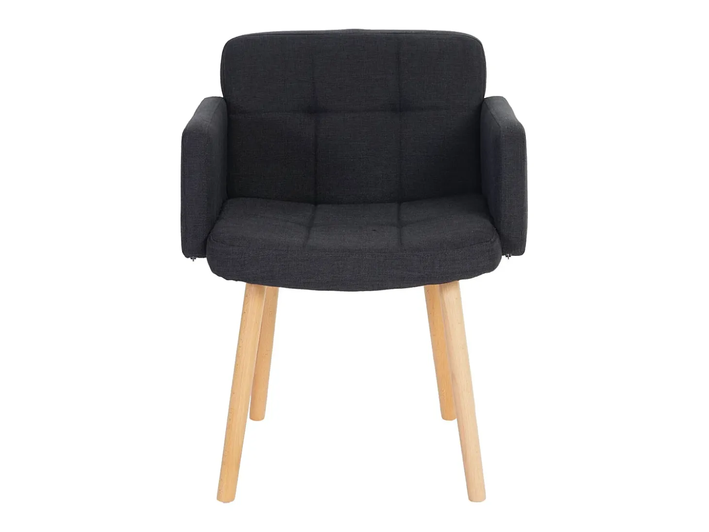 Silla de comedor Houston II (juego de 6), textil, gris oscuro