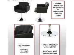 Silla de comedor Houston, negro