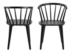 Silla de comedor Ida madera negra.