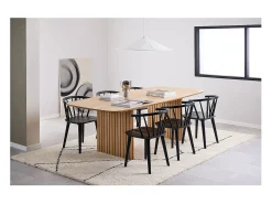 Silla de comedor Ida madera negra.