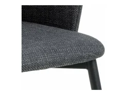 Silla de comedor Ilsa con reposabrazos color gris.