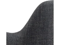 Silla de comedor Ilsa con reposabrazos color gris.