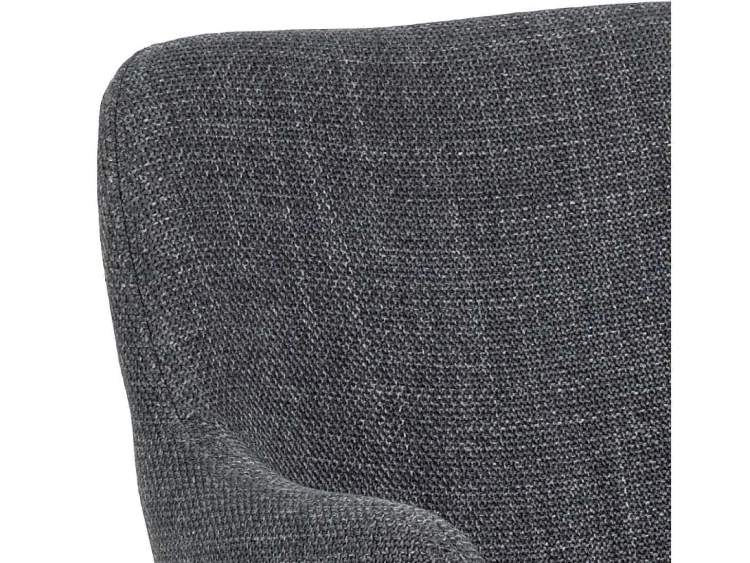 Silla de comedor Ilsa con reposabrazos color gris.