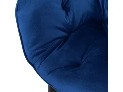 Silla de Comedor Juego de 2 Funda de Terciopelo Azul Oscuro con Patas de Metal incl. Material de Montaje ML-Design