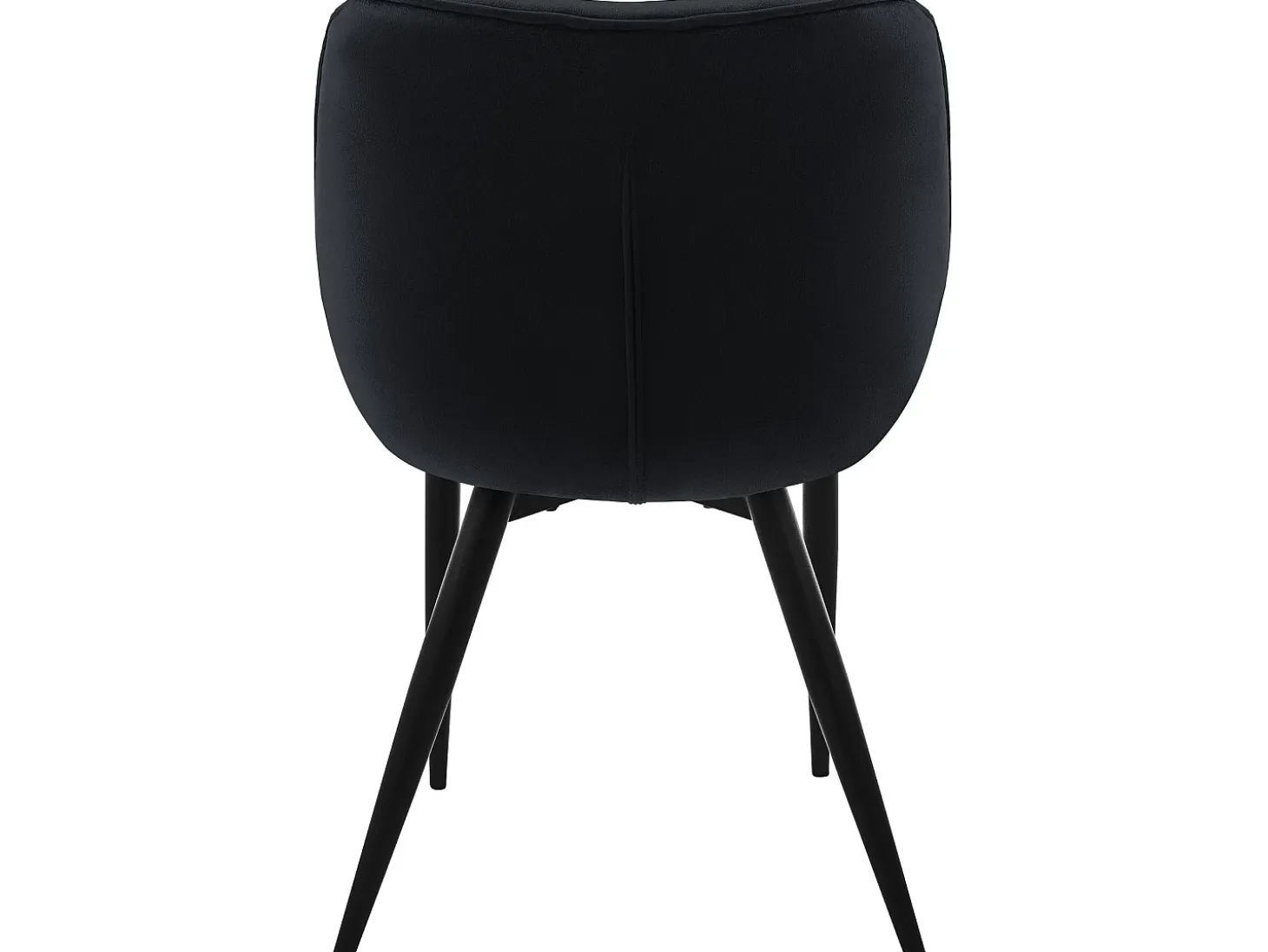 Silla de comedor Juego de 2 Funda de terciopelo negro con patas de metal incl. Material de montaje ML-Design