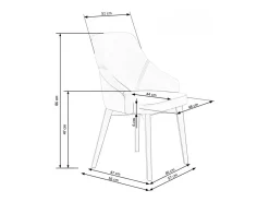 Silla de comedor KANDRA de terciopelo gris claro y patas de madera maciza gris grafito