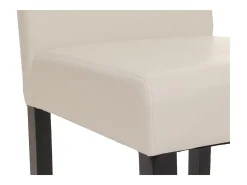 Silla de comedor Littau, blanca, patas oscuras