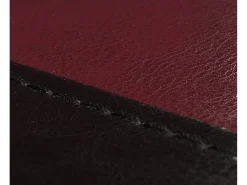 Silla de comedor Littau, negro/rojo, patas oscuras