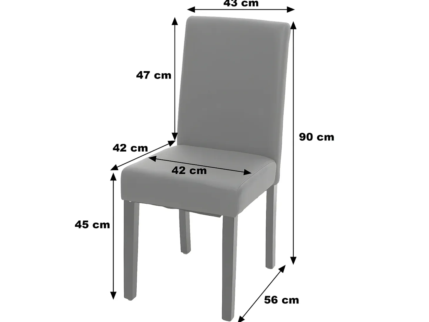 Silla de comedor Littau, rojo, patas ligeras