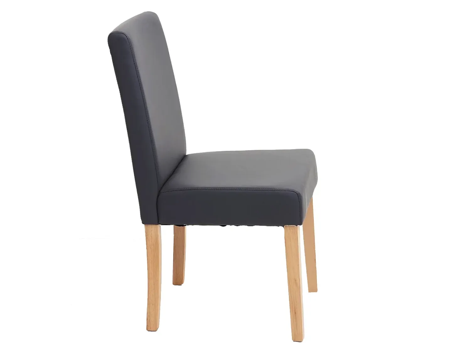 Silla de comedor Littau, gris mate, patas claras