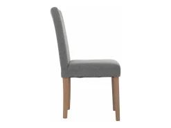 Silla de comedor Littau bouclé (juego de 6), gris, patas color natural