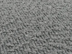 Silla de comedor Littau bouclé (set de 4), gris, patas color natural