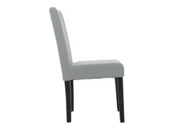 Silla de comedor Littau Cord (set de 2), gris claro, patas oscuras
