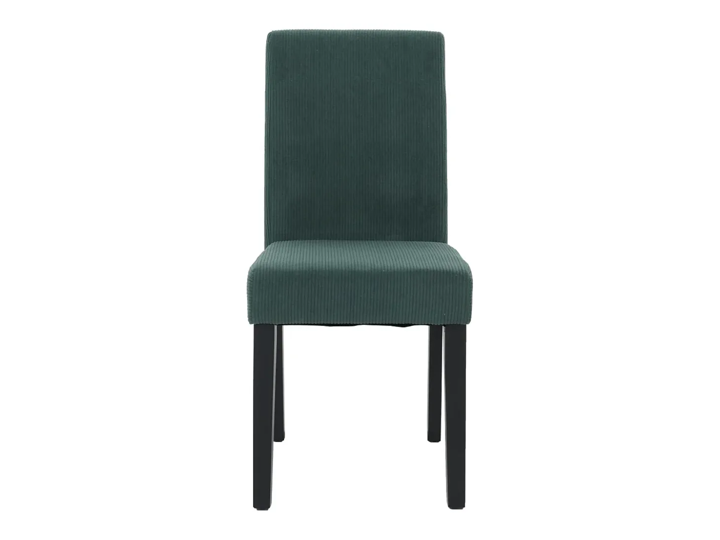 Silla de comedor Littau Cord (juego de 6), verde, patas oscuras