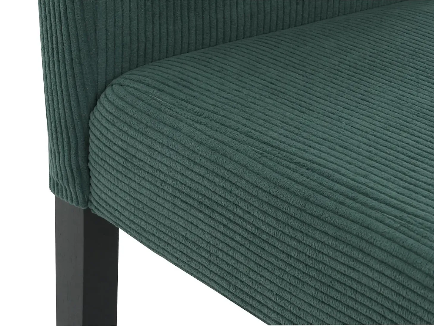 Silla de comedor Littau Cord (juego de 6), verde, patas oscuras