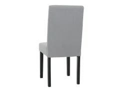 Silla de comedor Littau Cord (juego de 6), gris claro, patas oscuras