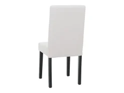 Silla de comedor Littau Cord (set de 2), crema, patas oscuras