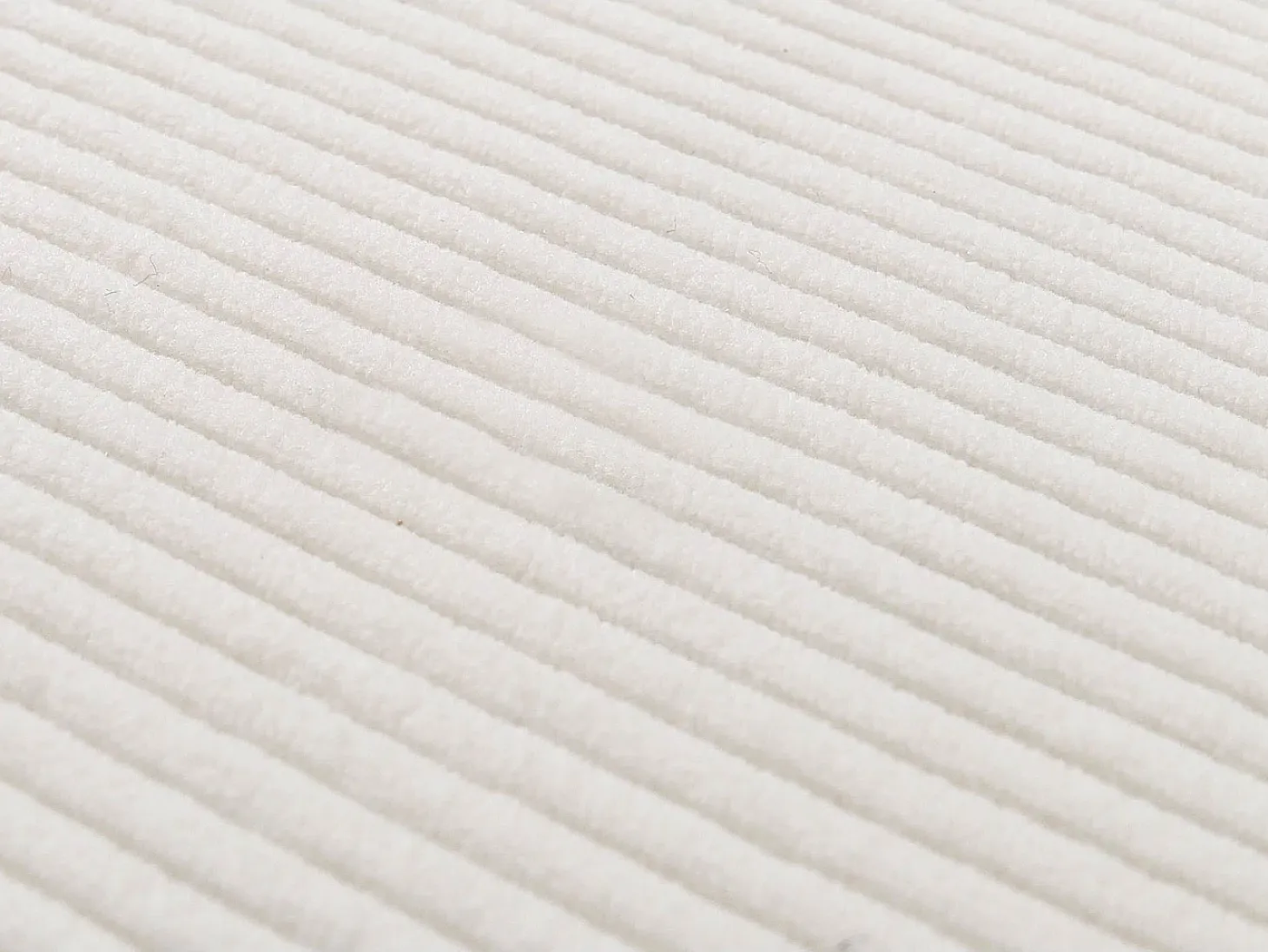 Silla de comedor Littau Cord (set de 2), crema, patas oscuras