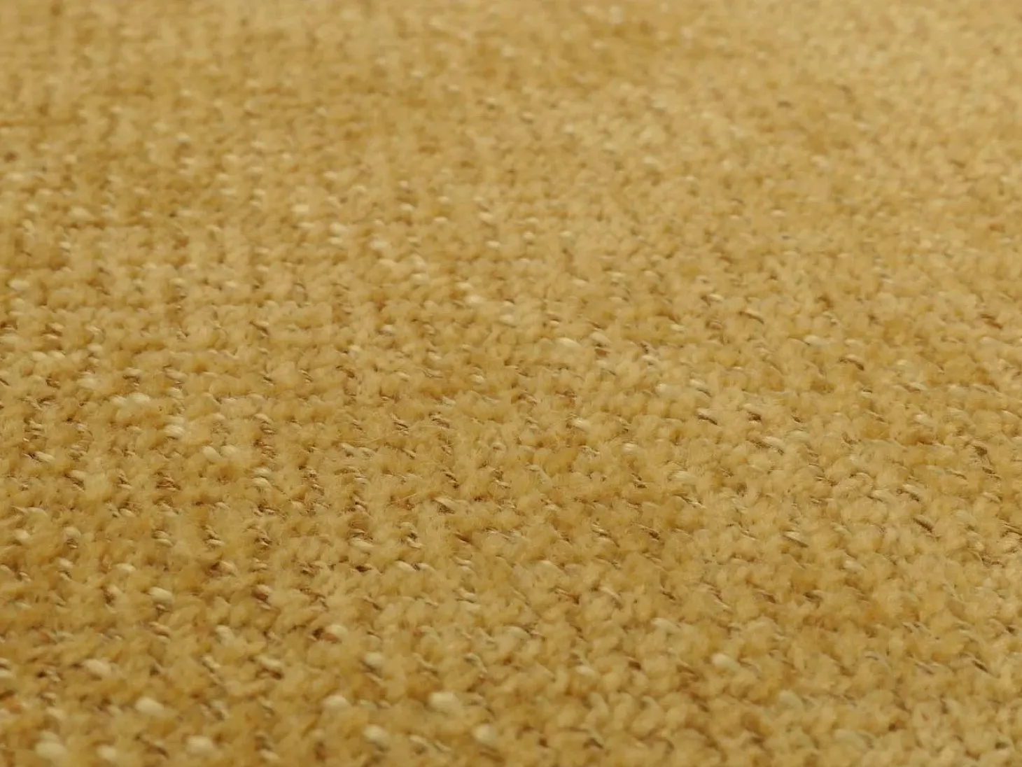 Silla de comedor Littau de chenilla (set de 4), amarillo, patas color natural